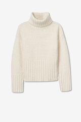 Tiffosi Camisola de malha de gola alta cru