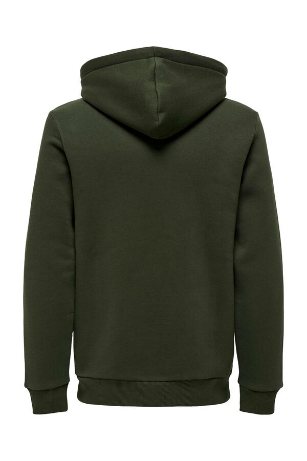 Only & Sons Sweatshirt felpada com capuz verde