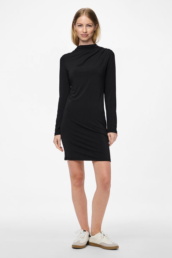 Pieces Vestido ajustado de punto negro