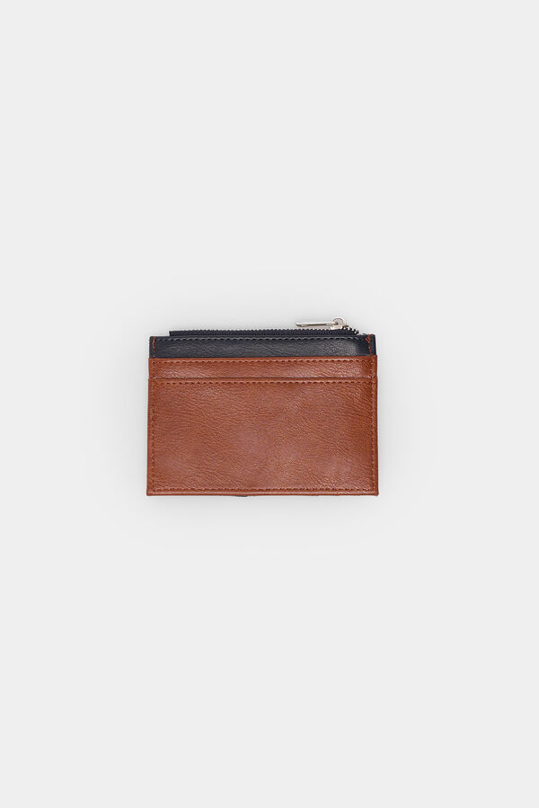 Springfield Cartera b&aacute;sica efecto piel bicolor azul