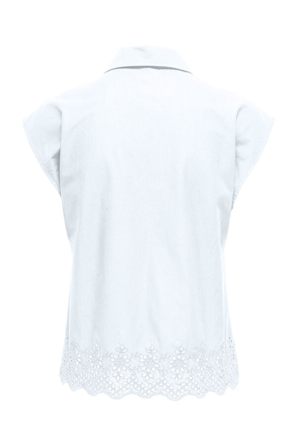 Only Camisa regular fit sin mangas blanco