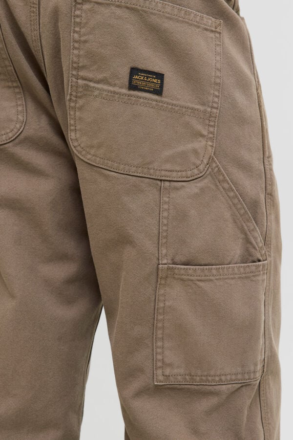 Jack & Jones Pantal&oacute;n denim cargo gris