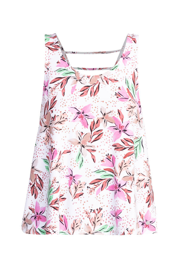 Roxy Top estampado sem mangas para Mulher branco