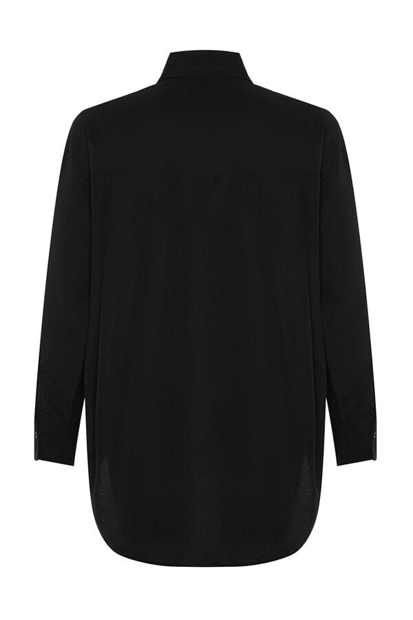 Trendyol Camisa de algod&atilde;o preto