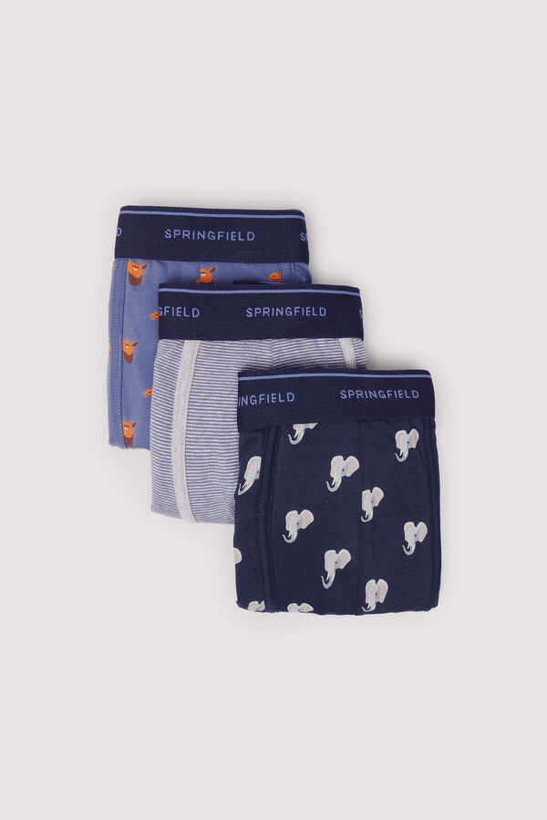 Springfield Pack 3 boxers estampados azul