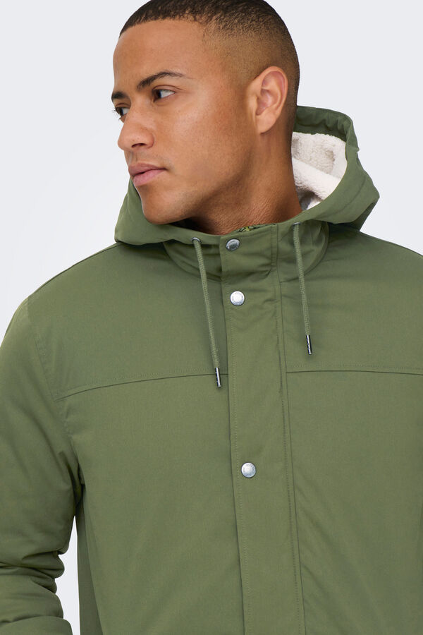 Only & Sons Parka con capucha verde