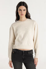Lois  Sweatshirt gola caixa bege