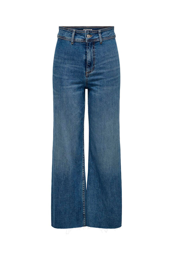 Only Jeans Wide Leg Cropped azul