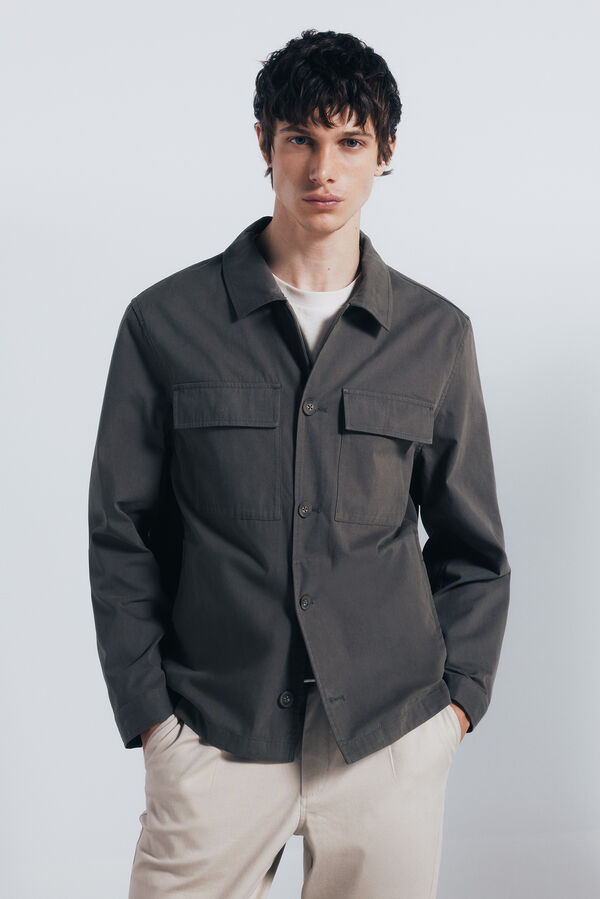 Springfield Sobrecamisa algodão bege