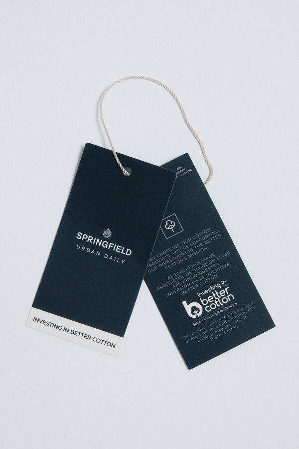 Springfield Camisa popel&iacute;n cuadros azul