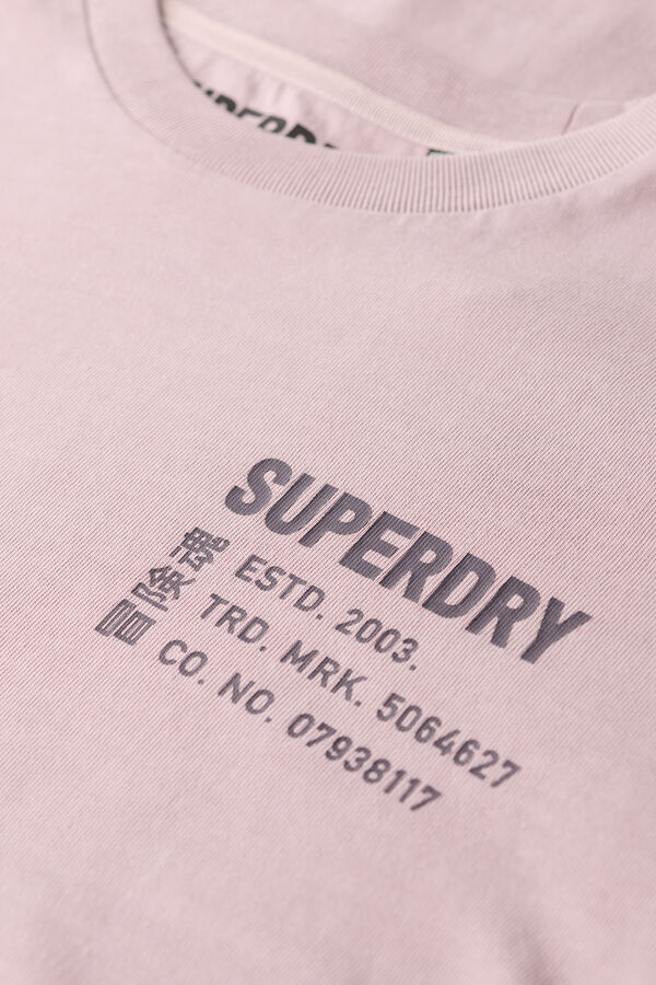 Superdry t-shirt manga curta  rosa