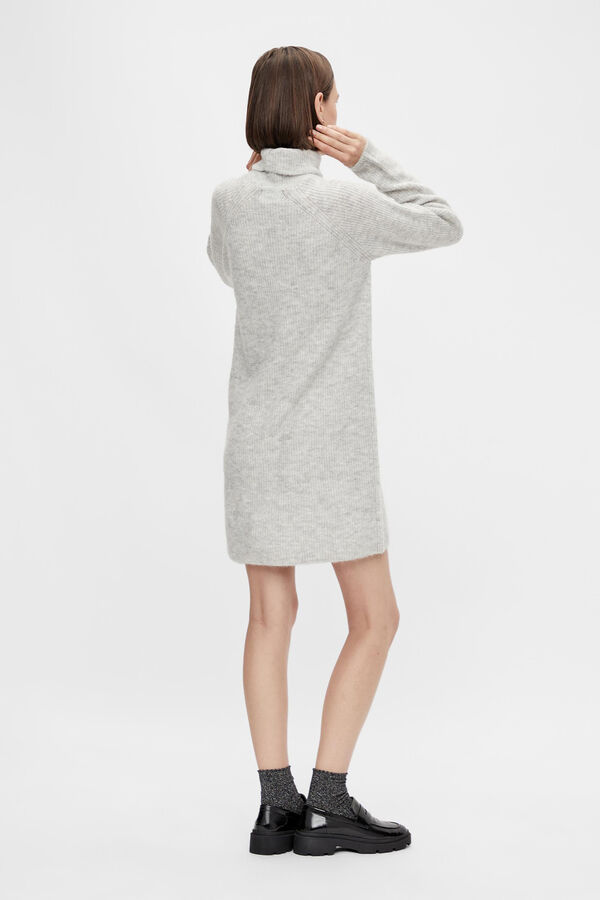 Pieces Vestido curto de malha cinzento