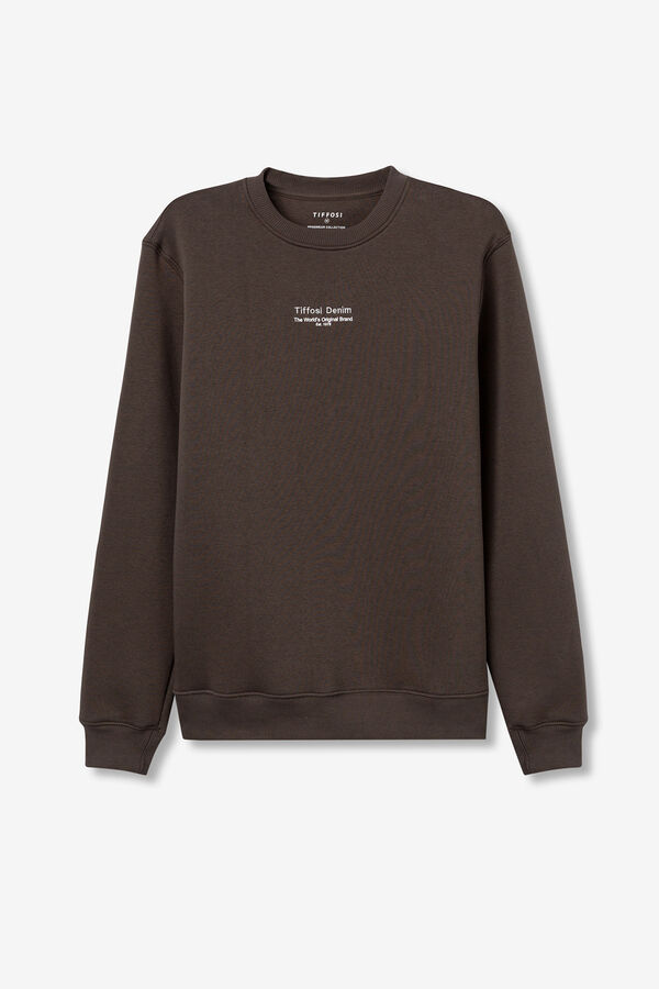 Tiffosi Sudadera con Bordado marr&oacute;n