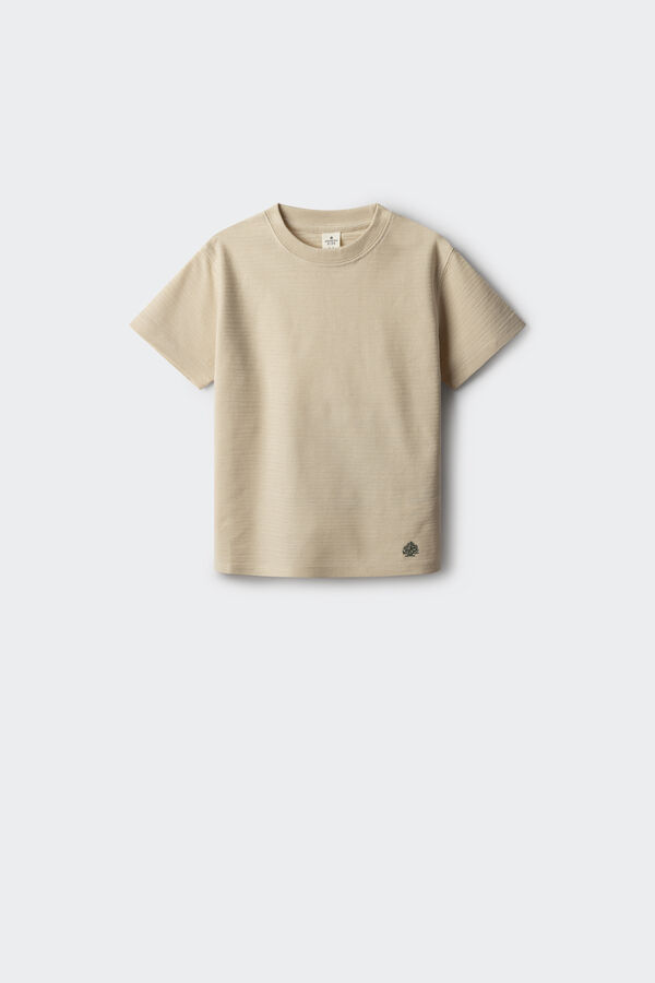 Springfield Kids T-shirt de menino com textura bege