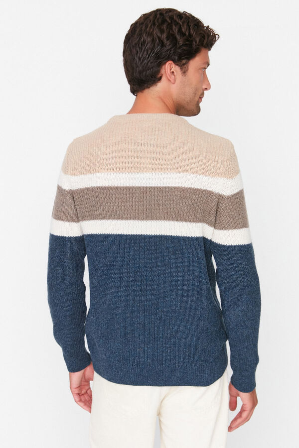 Trendyol Jersey estructura bicolor beige