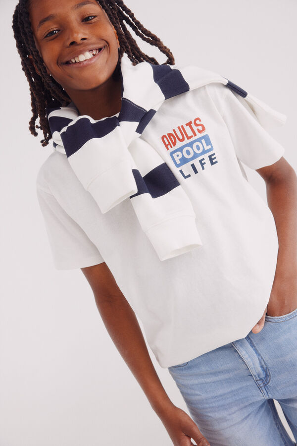 Springfield Kids Camiseta infantil de flamenco bege