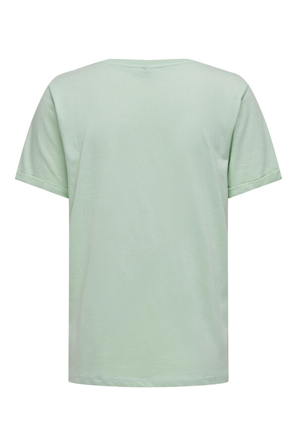 Only Camiseta con bordado verde
