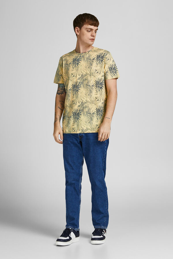 Jack & Jones Camiseta algod&oacute;n org&aacute;nico amarillo