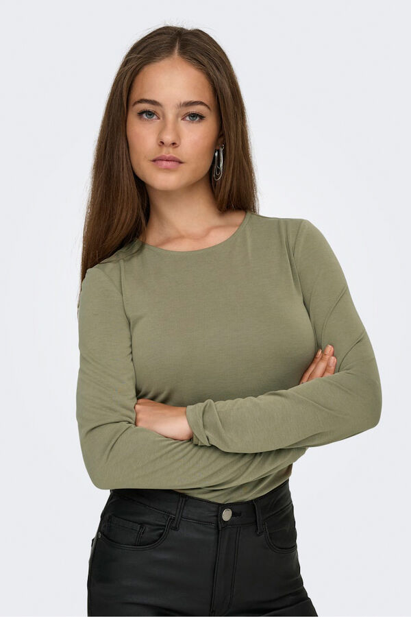 Only Top de manga comprida manga estampado