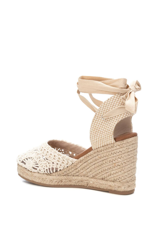 XTI Alpargatas de mulher com cunha tipo valenciana bege