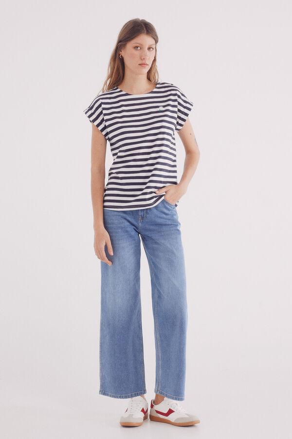 Springfield Camiseta "Daisy "rayas azul