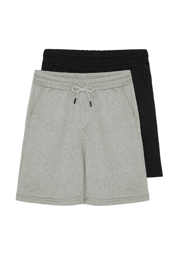 Trendyol Pack 2 bermudas jogger blanco