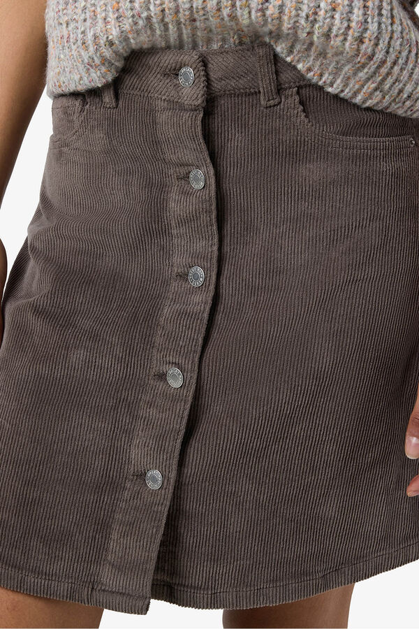 Noisy May Minifalda pana botones gris