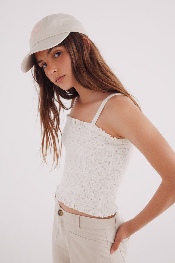 Springfield Kids Top de alças curta para menina branco