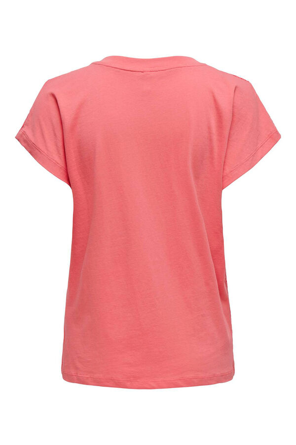 Only Top decote em V  borgonha