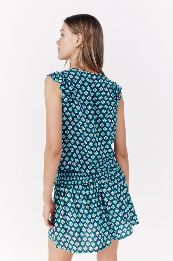 La Vecina Rubia mini saia Bambula azul