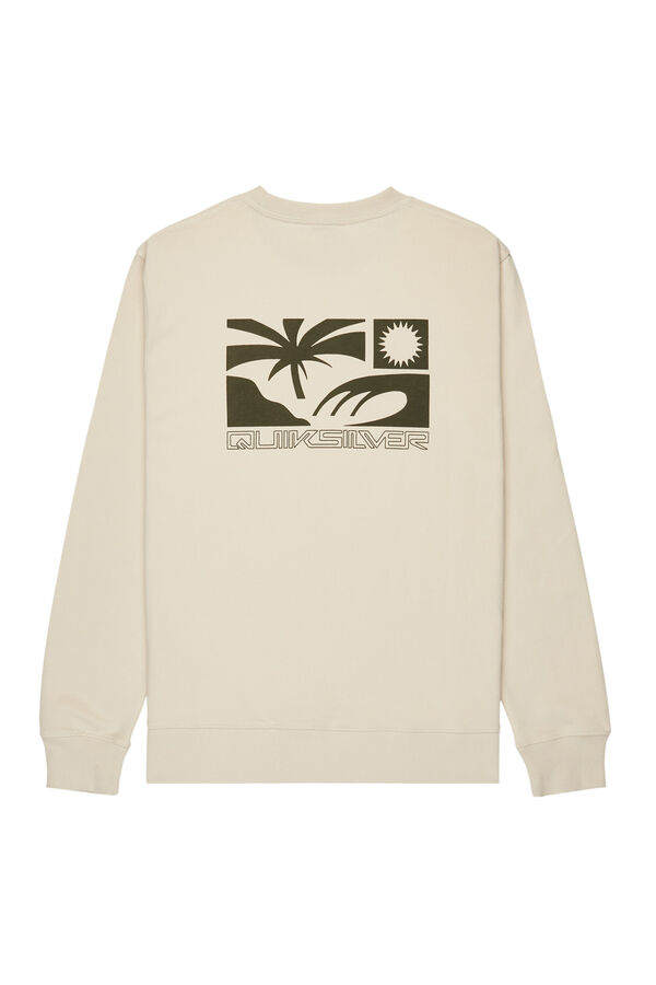 Quiksilver Basic Graphic - Sudadera para hombre beige