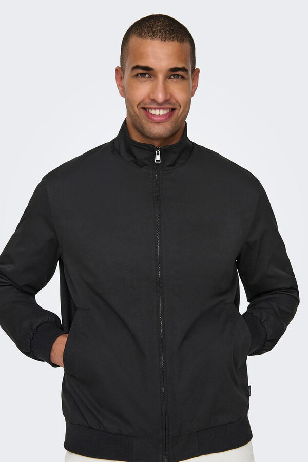 Only & Sons Chaqueta harrington negro