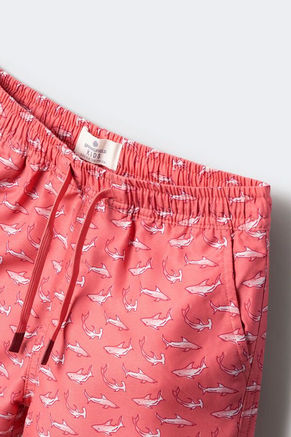 Springfield Kids Bañador ballenas niño rojo