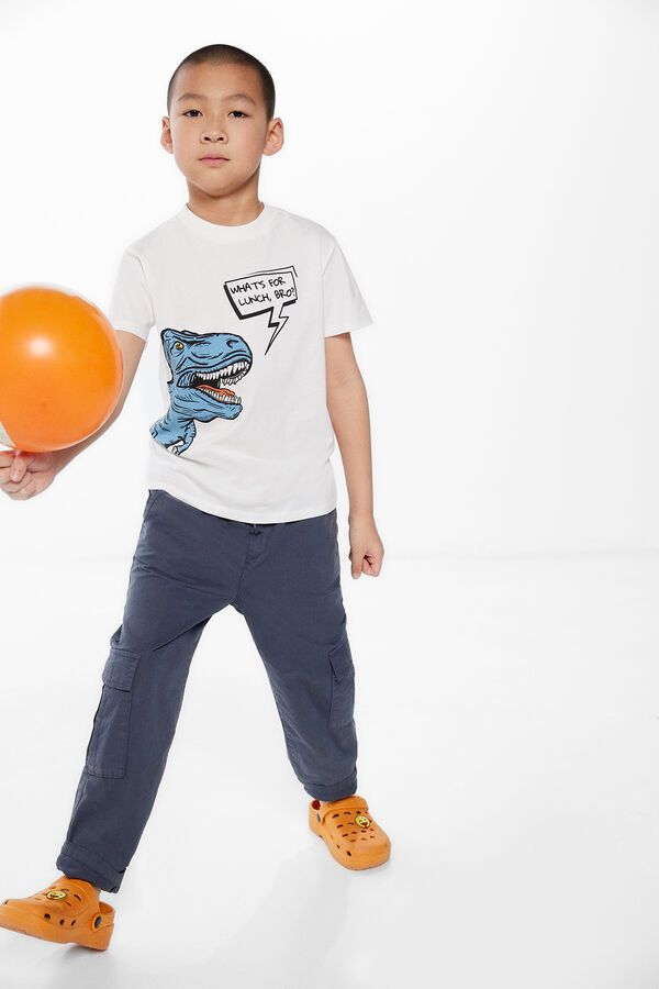 Springfield Kids T-shirt print dinossauro menino bege