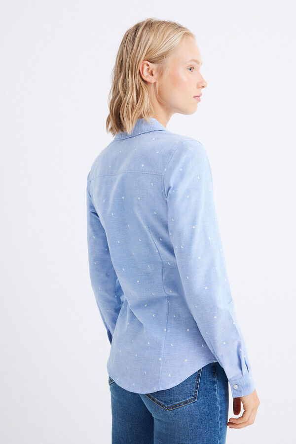 Springfield Camisa Oxford algod&oacute;n azul