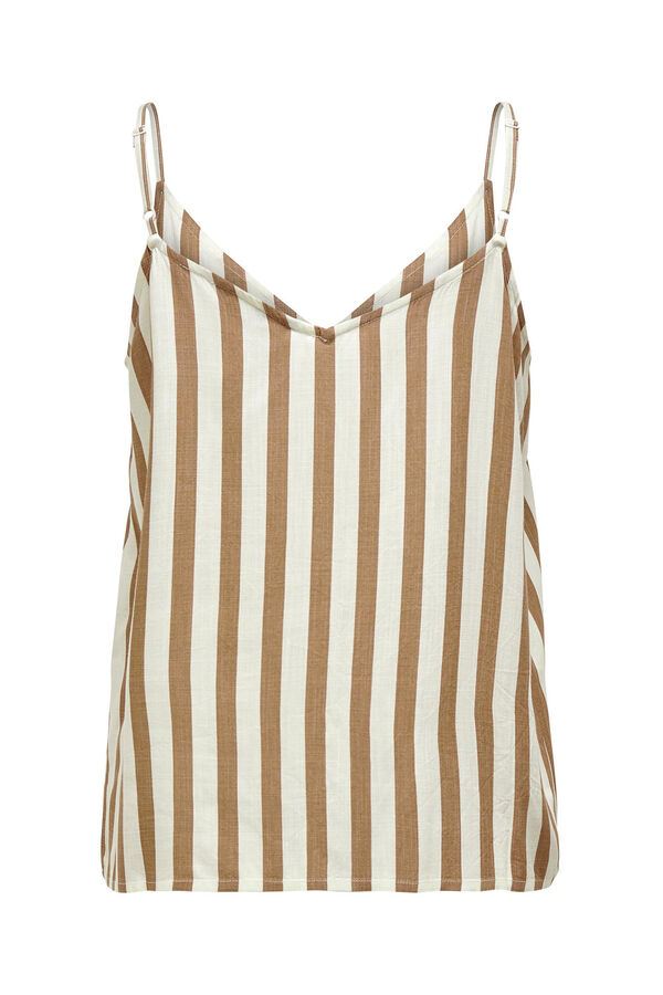 Only Top de tirantes botones beige