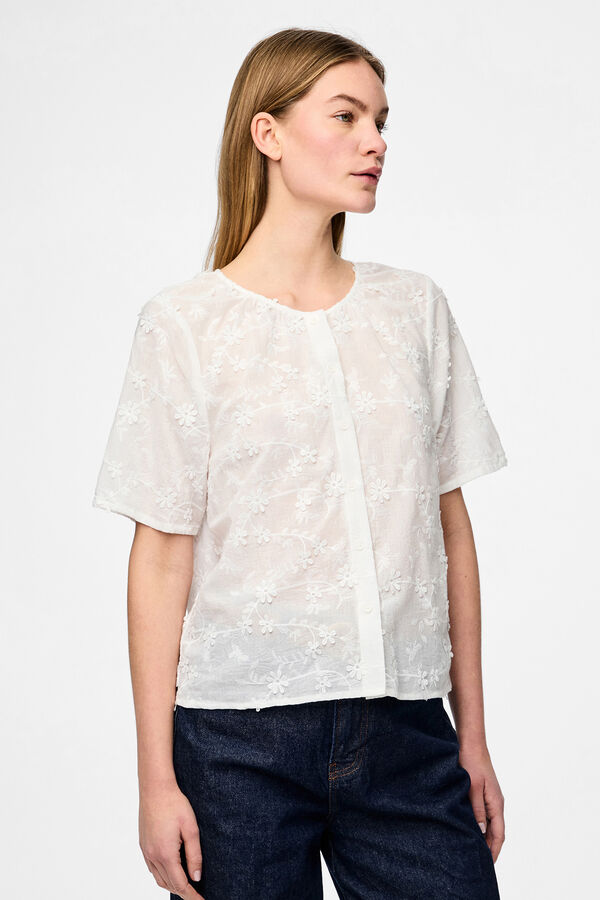 Pieces Blusa de manga curta  branco