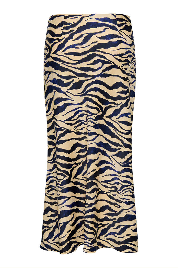 JDY Falda larga satinada marr&oacute;n