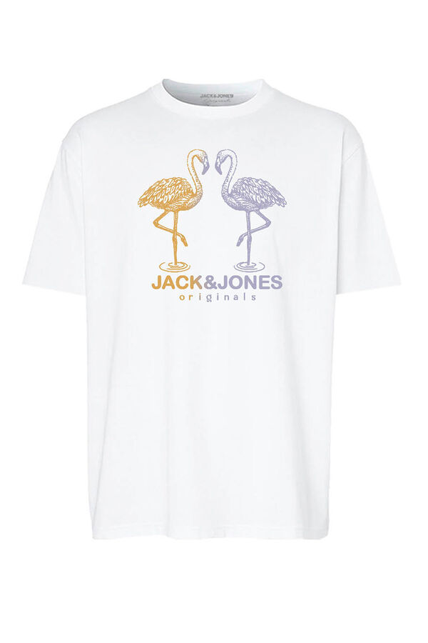 Jack & Jones PLUS Camiseta regular fit estampa PLUS blanco