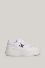 Tommy Jeans Plataforma basket de mujer Tommy Jeans con bandera blanco
