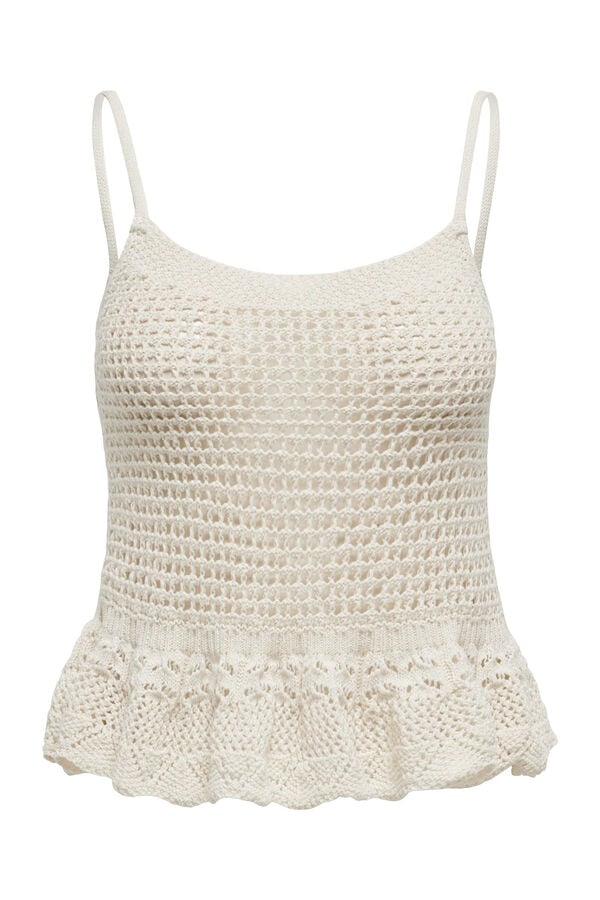 Only Top de crochet  cinzento