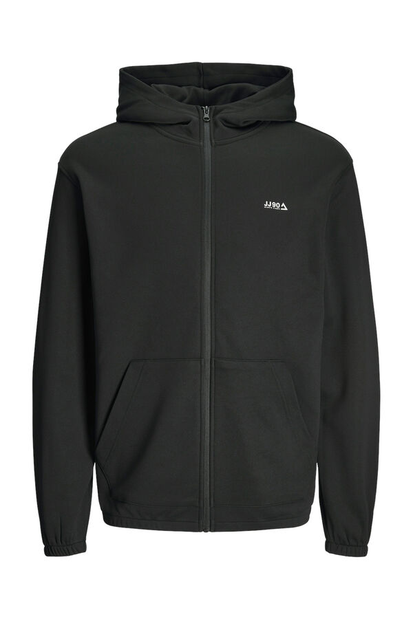 Jack & Jones Camisola com capuz com fecho preto