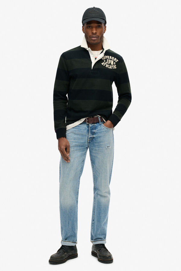 Superdry Camiseta De Rugby Manga Larga estampado