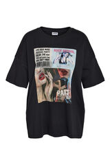 Noisy May Camiseta manga corta estampada negro