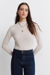 Springfield Camiseta cuello perkins beige