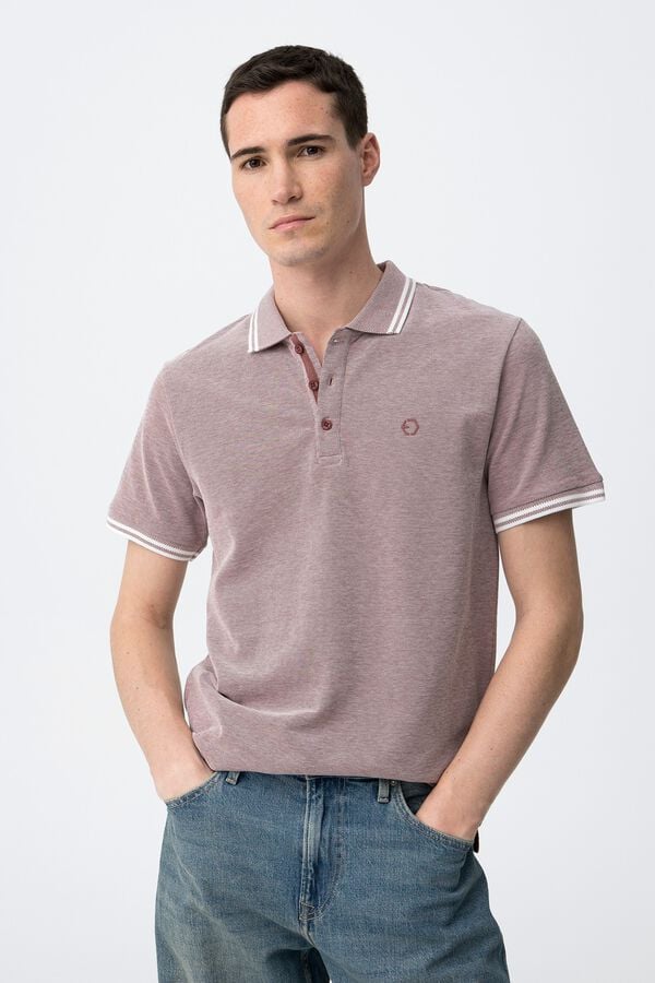 Tiffosi Polo com ajuste regular rosa