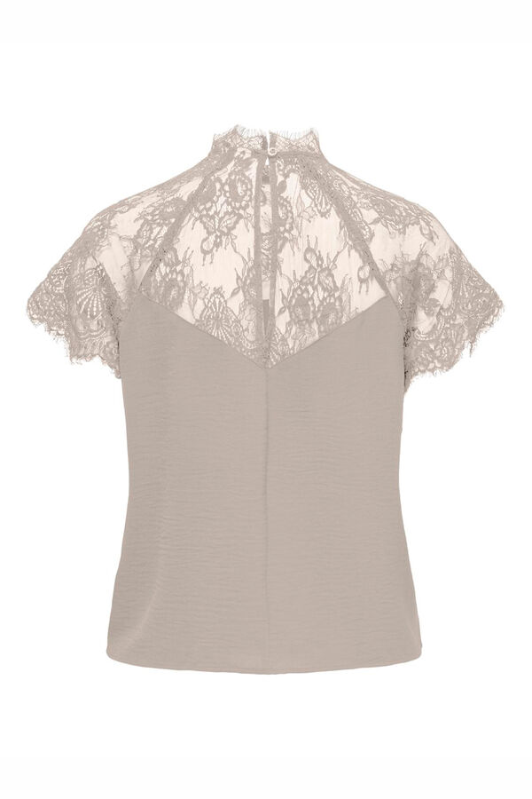 JDY Top de manga curta cinzento