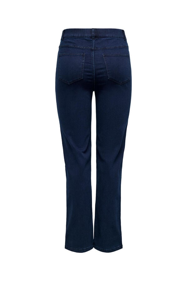 JDY Jeans retas de tecido elástico azul