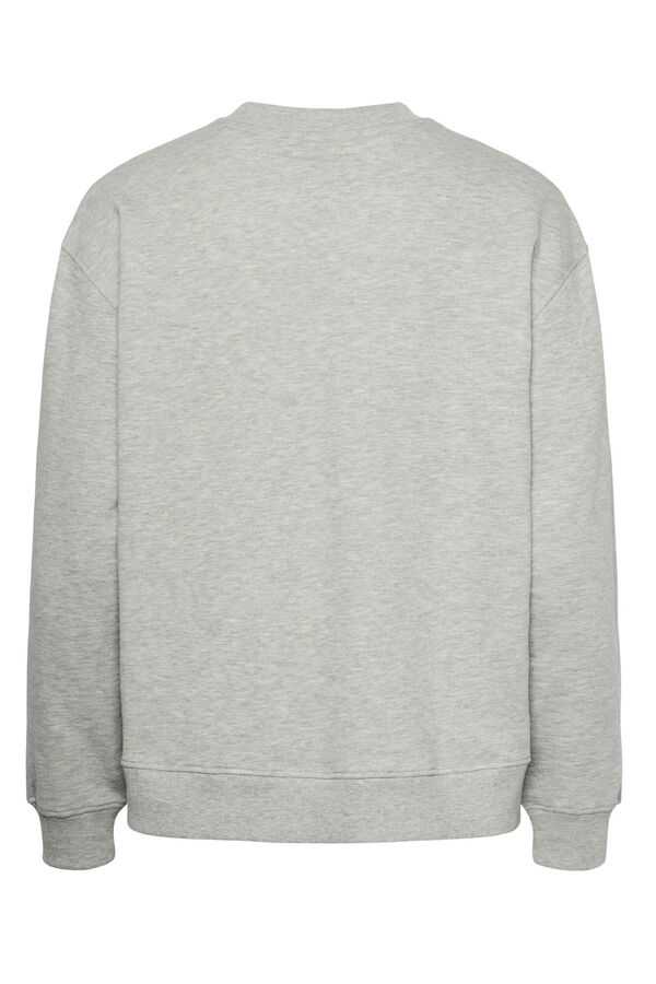 Pieces Sudadera con mensaje gris