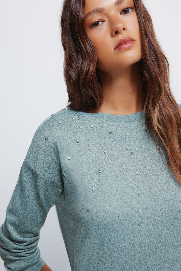 Springfield T-shirt com tachas posicionadas verde